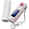 Tsophreniq Fotocamera da pollice con obiettivo rotante a 230 gradi per sport all'aria aperta e scatti creativi fotocamera con obiettivo rotante