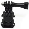 KONTONTY Supporto Action Cam Girevole 360° Sgancio Rapido Abs Nero | Base J-hook, per Modelli 5 5s 4 4s 3+ 3 2 1 e Yi, Compatibile Adesivo Piano e Fascia Casco