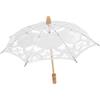 balacoo Ombrello da Sposa Vintage in Pizzo Bianco con Manico Legno | Finitura Elegante, Uso Quotidiano e Servizi Nuziali, Leggero, Accessorio Fotografico Essenziale