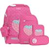 Beckmann zaino della scuola Active Air FLX Schoolbag Set 6 -pezzi 20-25L Strawberry viola