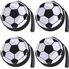 CAXUSD B09w5ltvrw - Portamonete da calcio, 4 pezzi, con chiusura lampo, come mostrato nell'immagine., 7x7cm