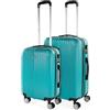 ITACA - Set valigie - Set Valigie Rigide Offerte. Valigia Grande Rigida, Valigia Media Rigida e Bagaglio a Mano. Set di Valigie con Lucchetto Combinazione TSA, Verde menta