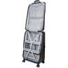 CASYRO Valigia da aprire, stand-up, valigetta rigida, trolley da viaggio, utilizzabile come armadio, valigetta con 4 ruote, 120 l, L, nero/grigio, Trolley rigido con ruote girevoli