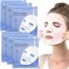 mysemgshuo 6 Pezzi Maschera Viso al Collagene, Bio Collagen Real Deep Mask, Idratazione Intensa, Film di collagene puro, Riduce le Linee Sottili e le Rughe, Minimizzare i Pori, Migliorare l'elasticità