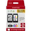 STAROVER 540XL 541XL Compatibile per Cartucce Canon 540 541 XL per Canon PIXMA MG3650s MG3650 MG3600 TS5150 TS5151 TS5100 MX375 MX475 MX535 MG3350 MG4200 Cartucce Stampante PG540 Nero CL541 Colore Multipack