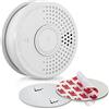 SHD OneConcept Rilevatore di Fumo per Casa, Sensore Fumo e Supporto Magnetico, Allarme Antincendio a Sensore Ottico con Funzione Test e Mute, Allarme Fumo,