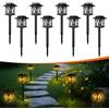 Caldarax 8 Pezzi Luci Solari per Esterni Giardino, Lampada Solare Esterno, IP65 Impermeabile, LED Luci Solari Giardino Decorazione per Vialetto, Patio, Prato, Cortili, Sentieri (Bianca Calda)