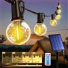 ROVLAK Catena Luminosa Esterno Solare 15M, Luci Solari Giardino con 25+3 Lampadine G40, 8 Modalità di Luce, Luminosità Regolabile, IP44 Impermeabile, Filo Luci LED per Giardino Terrazza Gazebo