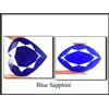 500 Ct. Zaffiro Blu Africano Gemma Sciolta Paio Forma Naturale Mix GH661