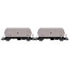 Electrotren HE6073 RENFE, 2-unit pack, PR gas tank wagons, Butano S.A. silver-bl