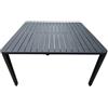 DRW Tavolo allungabile da esterno in alluminio, antracite, 75 x 149 x 149 cm