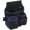 Feriuzymix Marsupio per attrezzi da giardinaggio, impermeabile, pratico, con bordi blu, 21 x 24 cm