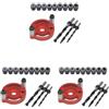 Feriuzymix Set di 3 tasselli autocentranti verticali da 6/8/10 mm per lavori artigianali falegnami e falegnami, colore: rosso
