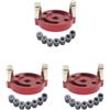 Feriuzymix 3 Set 2-10mm Autocentrante Doweling Jig Set Vertical Hole Puncher Locator Rosso