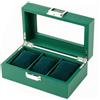 Scatola Portaorologi Verde Chiusura in Metallo Scatola con Finestra Trasparente