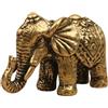 PIGPIGFLY Mini Elefante in Ottone Massiccio 2,9 cm x 5,2 cm, Figurina Fatta a Mano, Portafortuna per Tavolo e Ufficio