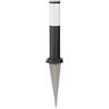 ledscom.de Dissuasore luminoso PORU nero con picchetto di terra per esterno, acciaio inossidabile, rotondo, 38,5cm, presa E27
