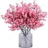 N&T NIETING Gypsophila - 12 fiori artificiali per artigianato, matrimoni, bouquet per feste, centrotavola, composizioni floreali e decorazioni per la casa, colore: rosa