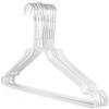 HANGERWORLD 450 Grucce Appendiabiti 40cm in Metallo Cromato Bianco Salvaspazio per Casa e Lavanderia