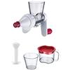 Westmark Accessorio per centrifuga con contenitore e raccogli-polpa, Base combinabile con Tritacarne 97042260 o grattugia a tamburo 97022260, Plastica, Vita Freund, Bianco/Rosso, 97072260