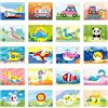 Yuqilin 20 Pezzi EVA Sticker 3D Quattro Temi Stikers 17×12,6 CM Adesivi per Bambini Autoadesivo Adesivi 3D Bambini Gioco Bifacciale Stickers Aesthetic per Regali Compleanno Feste