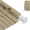 Generico Persiana alla Veneziana in Alluminio, 40 60 70 80 90 100 110 130 150 160 180 215 cm Fissaggio a Soffitto Incluso, Protezione dai Raggi UV, Design Moderno(Beige-gray-2)