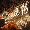 Fespcj Dolce 16 Calda Luce al Neon Bianca a LED Decorazione di Compleanno Regalo Per Adulti può Anche Essere Utilizzato Come Luce Notturna Alimentatore USB 5V Dimensione 15,7 * 6,7 Pollici