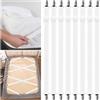 Farerkass 8 Pezzi Tenditori per Lenzuola Regolabili, Ferma Materasso, (35cm-130cm) Bretelle per Lenzuola con Clip in Metallo, Clip Ferma Lenzuola per Lenzuola, Materasso, Divano, ASSE da Stiro