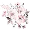 WandSticker4U®- adesivi murali VITICCIO DI FIORI IN ROSA (58x52 cm) I impermeabile piastrelle murales adesivi parete fiore piante verde fogliame I Decorazione soggiorno camera letto cucina