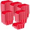 Kadax Scatole portaoggetti da Parete, impilabili, in plastica, Ideali per organizzare i Tuoi Utensili, contenitori a Becco per Garage (Set di 50: Rosso, 155 x 100 mm)
