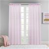 GYROHOME Tenda di base in voile trasparente, con tasca per canna, filtrante per la luce del sole, trasparente, per soggiorno, camera da letto, patio, set di 2 pannelli, rosa, 150 x 250 cm