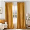 Woaboy Tenda in Velluto con Nastro Arricciato Giallo Tende in Velluto Oscuranti Set da 2, Belle, Spesse e Pesanti Soggiorno Camera da Letto Oscuramento Tenda Termica, H260 x L140 cm
