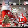 WandSticker4U®- Giganti adesivi finestre Natale BABBO NATALE + ALBERO (220x110 cm) I Adesivi natalizi per finestre riutilizzabili grandi I Decorazioni vetrofanie natalizie per finestre vetrine XXL