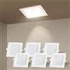 Aigostar Faretti LED da Incasso per Cartongesso Confezione da 6,9W 1000LM Faretto led interno,4000K luce naturale,Faretto led incasso Adatto a camera da soggiorno,cucina,corridoio.Ф110-120mm