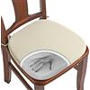 BUYUE Cuscino per sedia in memory foam, 1 pezzo, jacquard, 40 cm, a forma di U, comoda sedia da pranzo, rimovibile, antiscivolo, (1 pezzo, beige)