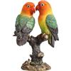 FQRDKT Statuetta di Pappagallo Inseparabile, Oggetto da Collezione per Scrivania O Ufficio.