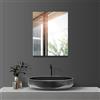 Sqinor Specchio Bagno Adesivo Senza Cornice 40x50cm - Specchio da Parete Rettangolare Moderno Infrangibile Decorativo Specchi Adesivi da Parete per Bagno, Entrata Ingresso, Camera Da Letto, Palestra