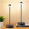 Tpczqj Set di 2 lampade da tavolo ricaricabili senza fili, 6000 mAh, LED a batteria, lampada da tavolo touch 3 colori dimmerabile, portatile, impermeabile, per patio, ristorante, sala da pranzo, casa