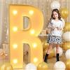 Syibelterr Lettera R con luci LED giganti, 120 cm, con luce a mosaico, per San Valentino, compleanno, Natale, Capodanno