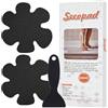 Secopad - Adesivi di sicurezza per vasca da bagno e doccia, antiscivolo, con raschietto di alta qualità (Nero)