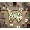 Mondocreazioni Farfalla in ceramica siciliana di caltagirone realizzata e decorata totalmente a mano (15 CM, 02)