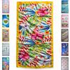SoNiT home decor SONIT - Telo Mare Microfibra Fantasia Floreale, Leggero Antisabbia Asciugatura Rapida, Compatto da Viaggio, Spiaggia, Piscina Morbido Assorbente, Telo Estivo Colorato Salvaspazio