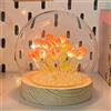 DINOWIN Tulipano Luci Notturne DIY Tulip Fiore Lampada Kit per Ragazze LED Lampada da Comodino Arti e Mestieri Camera da Letto Ornamenti per Bambini Compleanno Natale (20 Tulipani, Rosa)