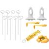 Anlising Taglia Patate a Spirale, Taglierina della Patata Set, Taglierina Manuale della Patata, Taglierina per Patate a Spirale, 2 Manici+2 Colpi a Spirale + 8 Palo, per Barbecue, Feste, Campeggio