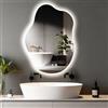 Sararoom Specchio Bagno con Luce 70×50cm, 3000K/4500K/6500K Specchi da Parete con Antifog, IP44 LED Specchio Retroilluminato-Bagno | Specchiera Trucco con Luci, Dimmerabile,Vetro Temperato HD, Memoria