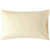Homescapes - Federa senza bordi in raso a righe, 100% cotone egiziano, standard e king size, in percalle da 330 fili, antiacaro, Cotone, Pastel Yellow, Standard (19 x 29 / 48 x 74 cm)