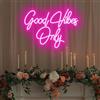 Xusdamyj Good Vibes Only Neon Sign Led Home Decor/Bar Sign/Night Lights