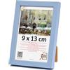 3-B - Cornice portafoto modello Lund in colore azzurro chiaro - 9 x 13 cm - con vetro acrilico
