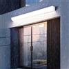 TZSMUM LED Applique da Parete Esterno IP65 Impermeabile Ingresso Lampada da Parete Terrazza Lampada a Muro Esterni Ed Interni Lunghe Alluminio per Terrazzo Cortile Portico (Argenteo-Luce Neutra,90cm)