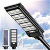 papasbox Lampada Solare da Esterno 500W, 12000LM Luce Bianca Fredda 6500K, IP66 Impermeabile Faretto Solare con Sensore di Movimento e Telecomando, Timer 3/5/8H, per Giardino, Cortile, Parcheggio